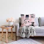 - Печать - Realhomes  Realhomes Sevimli Kediler Özel Tasarım Dijital Baskılı Modern Raşel Kadife Yastık Kırlent Kılıfı Realhomes