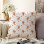 Sevimli Ayı Desenli Dijital Baskılı Özel Tasarım Modern Raşel Kadife Yastık Kırlent Kılıfı Realhomes