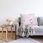 Pembe Zeminde Balerin Desenli Dijital Baskılı Özel Tasarım Modern Şönil Yastık Kırlent Kılıfı Realhomes