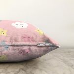 - Cute Star, Cloud and Moon Seamless Pattern Background Vector Ill - Realhomes Pembe Zeminli Ay Ve Yıldız Desenli Dijital Baskılı Özel Tasarım Modern Raşel Kadife Yastık Kırlent Kılıfı Realhomes