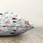 - Печать - Realhomes Sevimli Bulutlar Ve Koyunlar Baskılı Dijital Baskılı Özel Tasarım Modern Raşel Kadife Yastık Kırlent Kılıfı Realhomes