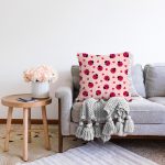 - Основные RGB - Realhomes  Uğur Böceği Ve Kalp Tasarımlı Dijital Baskılı Özel Tasarım Modern Raşel Kadife Yastık Kırlent Kılıfı Realhomes