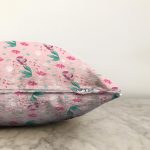 - mermaidwithfishes - Realhomes Pembe Zeminde Deniz Kızı Dijital Baskılı Özel Tasarım Modern Raşel Kadife Yastık Kırlent Kılıfı Realhomes