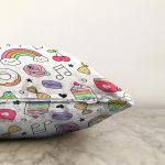 Bebek Temalı Sevimli Motifler Dijital Baskılı Özel Tasarım Modern Raşel Kadife Yastık Kırlent Kılıfı Realhomes