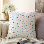 - Sonil-K1202-Gorsel - Realhomes Rengarenk Nokta Ve Çizgi Motifli Dijital Baskılı Özel Tasarım Modern Raşel Kadife Yastık Kırlent Kılıfı Realhomes