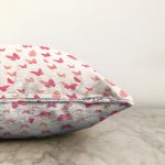 Kızıl Kelebek Motifli Dijital Baskılı Özel Tasarım Modern Raşel Kadife Yastık Kırlent Kılıfı Realhomes