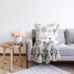 - Печать - Realhomes Balina Ve Balon Motifli Dijital Baskılı Özel Tasarım Modern Raşel Kadife Yastık Kırlent Kılıfı Realhomes