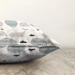 - Печать - Realhomes Balina Ve Balon Motifli Dijital Baskılı Özel Tasarım Modern Raşel Kadife Yastık Kırlent Kılıfı Realhomes