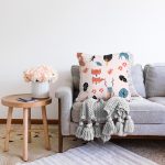 - Print - Realhomes  Orman Hayvanları Motifli Dijital Baskılı Özel Tasarım Modern Raşel Kadife Yastık Kırlent Kılıfı Realhomes