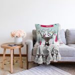 - Sonil-K124-Gorsel-1 - Realhomes  Yılbaşı Temalı Dijital Baskılı Dekoratif Modern Raşel Kadife Yastık Kırlent Kılıfı Realhomes