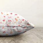 Kalp Motifli Dijital Baskılı Özel Tasarım Modern Raşel Kadife Yastık Kırlent Kılıfı Realhomes