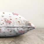 - Mobile - Realhomes Pembe Koyun Motifli Dijital Baskılı Özel Tasarım Modern Raşel Kadife Yastık Kırlent Kılıfı Realhomes