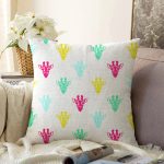 Renkli Zürafa Motifli Dijital Baskılı Özel Tasarım Modern Raşel Kadife Yastık Kırlent Kılıfı Realhomes