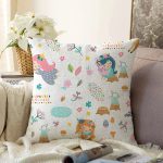 - Sonil-K1268-Gorsel - Realhomes  Orman Temalı Dijital Baskılı Özel Tasarım Modern Raşel Kadife Yastık Kırlent Kılıfı Realhomes