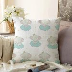 - Sonil-K1276-Gorsel - Realhomes  Bulut Üzerinde Fil Tasarımlı Dijital Baskılı Özel Tasarım Modern Raşel Kadife Yastık Kırlent Kılıfı Realhomes