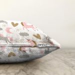 - Sonil-K1282-Gorsel-2 - Realhomes Sevimli Unicorn Temalı Dijital Baskılı Özel Tasarım Modern Raşel Kadife Yastık Kırlent Kılıfı Realhomes