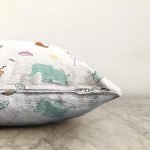 Sevimli Fil Geyik Ve Pelikan Motifli Dijital Baskılı Özel Tasarım Modern Raşel Kadife Yastık Kırlent Kılıfı Realhomes