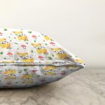 - Print - Realhomes  Uyuyan Köpek Desenli Dijital Baskılı Özel Tasarım Modern Raşel Kadife Yastık Kırlent Kılıfı Realhomes