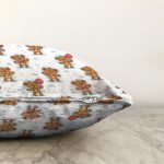 - Печать - Realhomes  Ayıcık Desenli Dijital Baskılı Özel Tasarım Modern Raşel Kadife Yastık Kırlent Kılıfı Realhomes