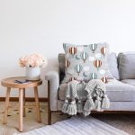 - Sonil-K1302-Gorsel-1 - Realhomes  Uçan Balon Bulut Ve Ay Desenli Dijital Baskılı Özel Tasarım Modern Raşel Kadife Yastık Kırlent Kılıfı Realhomes