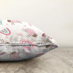 - Графика и иллюстрации - Realhomes Pembe Sevimli Koyun Temalı Dijital Baskılı Özel Tasarım Modern Raşel Kadife Yastık Kırlent Kılıfı Realhomes