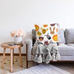 - Sonil-K1335-Gorsel-1 - Realhomes  Çocuk Odası Sevimli Hayvanlar Desenli Dijital Baskılı Özel Tasarım Modern Raşel Kadife Yastık Kırlent Kılıfı Realhomes