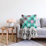 - Sonil-K1342-Gorsel-1 - Realhomes  Penguen Temalı Çocuk Odası Dijital Baskılı Özel Tasarım Modern Raşel Kadife Yastık Kırlent Kılıfı Realhomes