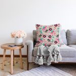 Rengarenk Orman Hayvanları Motifli Dijital Baskılı Özel Tasarım Modern Raşel Kadife Yastık Kırlent Kılıfı Realhomes