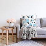 - Sonil-K1350-Gorsel-1 - Realhomes  Dondurma Yiyen Penguen Motifli Dijital Baskılı Özel Tasarım Modern Raşel Kadife Yastık Kırlent Kılıfı Realhomes