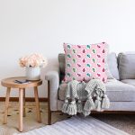 - Baskı - Realhomes Rengarenk Uğur Böcekleri Desenli Dijital Baskılı Özel Tasarım Modern Şönil Yastık Kırlent Kılıfı Realhomes