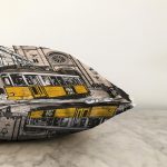 Sarı Tramvay Dijital Baskılı Dekoratif Modern Raşel Kadife Yastık Kırlent Kılıfı Realhomes