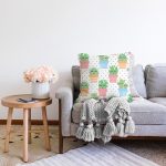 Bebek Desenli Kaktüs Motifli Dijital Baskılı Özel Tasarım Modern Raşel Kadife Yastık Kırlent Kılıfı Realhomes