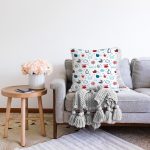 - Печать - Realhomes  Denizci Temalı Çocuk Odası Dijital Baskılı Özel Tasarım Modern Raşel Kadife Yastık Kırlent Kılıfı Realhomes