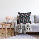 - Печать - Realhomes  Unicorn Ve Donut Desenli Dijital Baskılı Özel Tasarım Modern Raşel Kadife Yastık Kırlent Kılıfı Realhomes