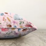 - Sonil-K1380-Gorsel-2 - Realhomes Tavşan Ve Orman Temalı Dijital Baskılı Özel Tasarım Modern Raşel Kadife Yastık Kırlent Kılıfı Realhomes