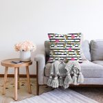 - Print - Realhomes Gökkuşağı Ve Unicorn Temalı Dijital Baskılı Özel Tasarım Modern Şönil Yastık Kırlent Kılıfı Realhomes