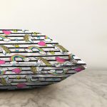 - Print - Realhomes Gökkuşağı Ve Unicorn Temalı Dijital Baskılı Özel Tasarım Modern Şönil Yastık Kırlent Kılıfı Realhomes