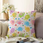 - Sonil-K1387-Gorsel - Realhomes Rengarenk Sevimli Fil Desenli Dijital Baskılı Özel Tasarım Modern Raşel Kadife Yastık Kırlent Kılıfı Realhomes