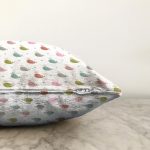 Rengarenk Balina Desenli Dijital Baskılı Özel Tasarım Modern Raşel Kadife Yastık Kırlent Kılıfı Realhomes