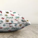 - Web - Realhomes  Sevimli Böcekler Temalı Dijital Baskılı Özel Tasarım Modern Raşel Kadife Yastık Kırlent Kılıfı Realhomes