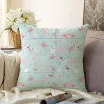 Sevimli Kuşlar Temalı Dijital Baskılı Özel Tasarım Modern Raşel Kadife Yastık Kırlent Kılıfı Realhomes