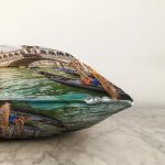 - Sonil-K142-Gorsel-2 - Realhomes  Köprü Ve Kayıkçı Desenli Dijital Baskılı Dekoratif Modern Şönil Yastık Kırlent Kılıfı Realhomes