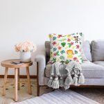 - Sonil-K1427-Gorsel-1 - Realhomes Orman Temalı Sevimli Hayvanlar Desenli Dijital Baskılı Özel Tasarım Modern Raşel Kadife Yastık Kırlent Kılıfı Realhomes