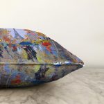 Paris'te Yağmur Yağlı Boya Desenli Dijital Baskılı Dekoratif Modern Raşel Kadife Yastık Kırlent Kılıfı Realhomes