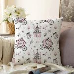 - seamless pattern - Realhomes  Şato Balkabağı Temalı Dijital Baskılı Özel Tasarım Modern Raşel Kadife Yastık Kırlent Kılıfı Realhomes