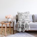 - Печать - Realhomes  Gri Tavşan Motifli Dijital Baskılı Özel Tasarım Modern Raşel Kadife Yastık Kırlent Kılıfı Realhomes