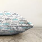 - Print - Realhomes Gökyüzü Ve Bulutlar Temalı Dijital Baskılı Özel Tasarım Modern Şönil Yastık Kırlent Kılıfı Realhomes