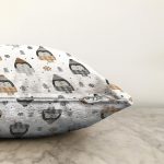 - Sonil-K1463-Gorsel-2 - Realhomes  Atkılı Penguen Motifli Dijital Baskılı Özel Tasarım Modern Raşel Kadife Yastık Kırlent Kılıfı Realhomes