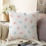 - Sonil-K1473-Gorsel - Realhomes Pembe Mavi Puanlı Dijital Baskılı Özel Tasarım Modern Raşel Kadife Yastık Kırlent Kılıfı Realhomes