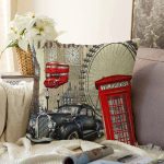 Retro Araba Temalı Dijital Baskılı Dekoratif Modern Raşel Kadife Yastık Kırlent Kılıfı Realhomes